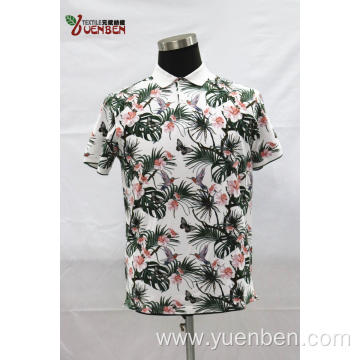 95%Cotton 5%Spandex Solid Jersey With Printed Shirt